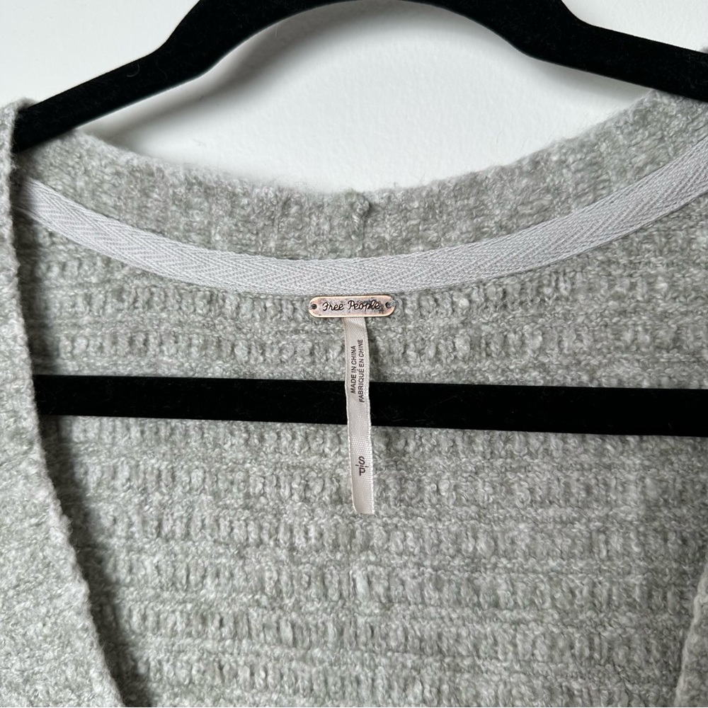 Free People Heart It Boho Side Lace Up Long V-Neck Sweater Dress Cozycore - Picture 7 of 15